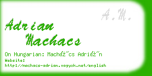 adrian machacs business card